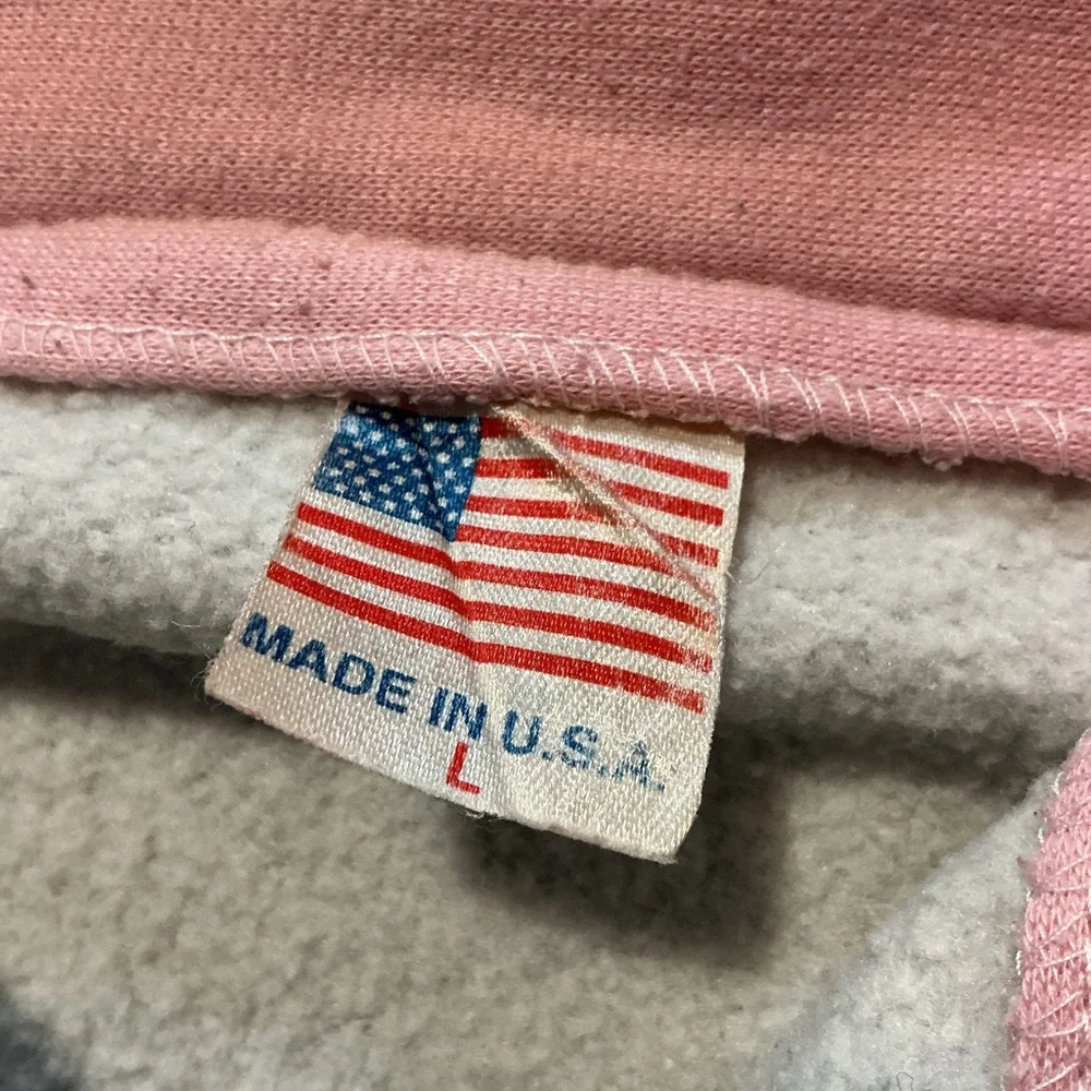 Vintage Big Sur California Souvenir Pink Gray 50/50 1/4 Zip Pullover Sweatshirt - Picture 8 of 10